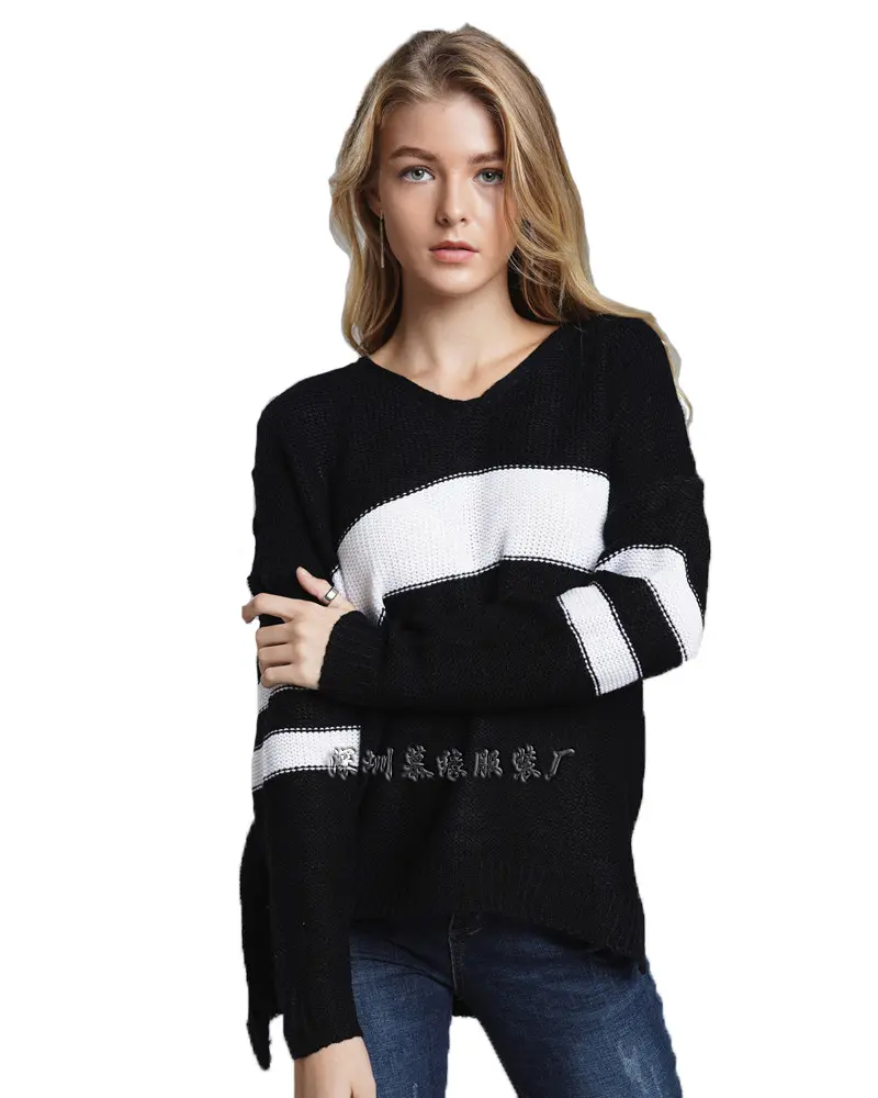도매 제품 ODM OEM 소매 느슨한 캐주얼 풀오버 스웨터 여성용