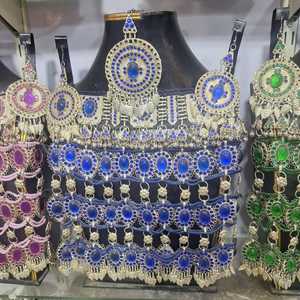 Custom Size and Design Afghan Jewelry Sets for Party Wear <b>Top</b> Quality Multi Color Wedding Jewellery Set - Product Image 5