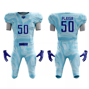 Uniforme de Jersey de Fútbol Americano con Logotipo Personalizado, Ligero, 100% Poliéster, Conjunto de Manga Corta - Product Image 1