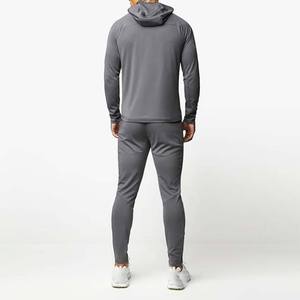 Sudaderas con capucha personalizadas para hombre con cremallera bordada de manga larga Slim Fit Gym Fitness Running Workout Sportswear OEM impreso - Product Image 3