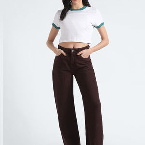 Top corto de algodón de secado rápido para mujer, camisetas de talla grande, transpirables, personalizadas, respetuosas con el medio ambiente, pedido al por mayor de OEM - Product Image 4