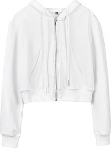 เสื้อฮู้ดซิปรูดซิปแขนยาวผ้าคอตตอน100% สำหรับผู้หญิงเสื้อมีฮู้ดแบบลำลองระบายอากาศป้องกันการเกิดขุยปรับแต่งได้ - Product Image 3