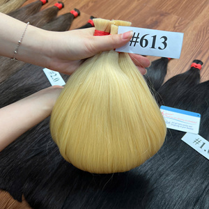 100% vierge vietnamienne blonde extensions de cheveux humains cuticule naturelle aligné cheveux raides en vrac produit de haute qualité - Product Image 2