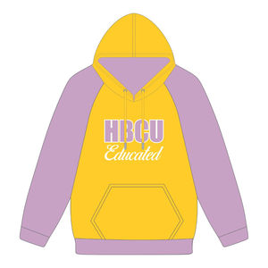 Sudadera con Capucha de Manga Raglán Dorada, Estilo HBCU, Bordado Chenille, Hermandad Griega Divine Nine, Ropa Personalizada con Logotipo, Sudadera de Moda - Product Image 2