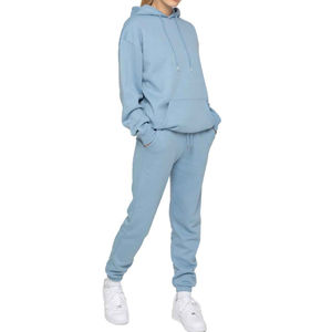 Survêtement unisexe en molleton de coton surdimensionné 100% délavé à l'acide, pantalon à capuche personnalisé de luxe pour femmes - Product Image 2