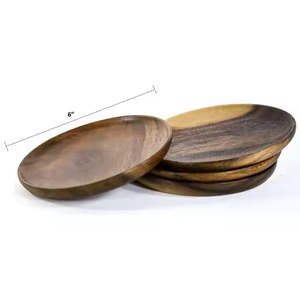 Platos de madera de primera calidad para aperitivos, platos de madera de estilo indio hechos a la moda - Product Image 1