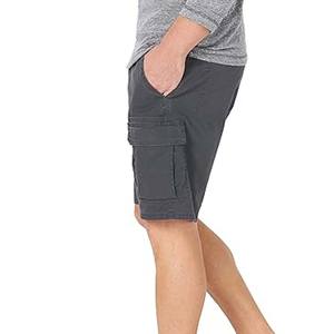 Pantalones cortos deportivos de Color sólido para hombre superventas, transpirables, holgados, de algodón ligero, hechos, gran oferta, diseño teñido liso - Product Image 3