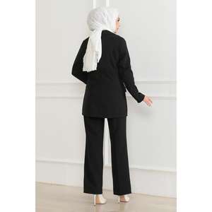 Ensemble de trois gilets noirs décontractés MSW19222-1, hauts longs mi-longueur - Product Image 4