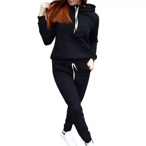 Vente chaude High Street Wear Ensemble de survêtements pour femmes Léger Coupe régulière Conception personnalisée Lavage à l'acide Imprimé numérique 100% coton - Product Image 2