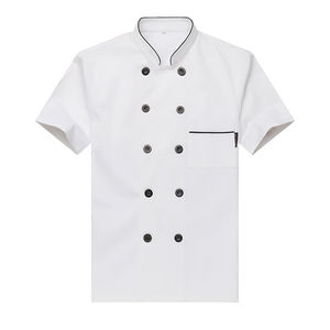 Customized OEM Professional Long Sleeve Chef Coat Unisex Kitchen Workwear Catering Cook Uniform with Custom Logo Knitted Fabric - Product Image 3