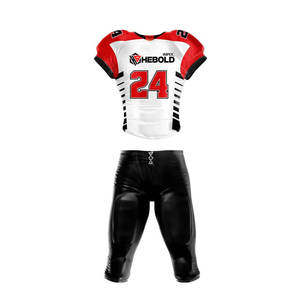 Vente en gros d'uniformes de football américain 100% polyester respirants ensembles de vêtements de sport imprimés en 3D de grande taille avec technique de sublimation - Product Image 1