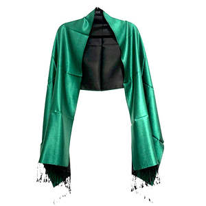 Écharpe en soie réversible, châle carré vintage pour l'automne et l'hiver - Product Image 2