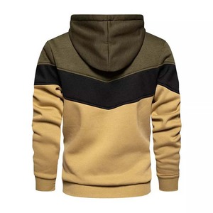 Vente en gros Nouveau design OEM 100% Haut en coton Haute qualité Bloc de couleur unie Logo personnalisé Broderie Pull Hoodies pour hommes Basics - Product Image 6