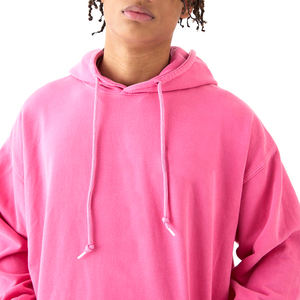 Fabricante-Sudadera con capucha desgastada de peso pesado personalizada para hombres Boxy Cropped personalizado impreso bordado sólido apliques - Product Image 2