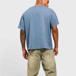 Camiseta cuadrada de hombre con estampado personalizado directo de fábrica 100% algodón diseño transpirable mejor calidad directo de Pakistán - Product Image 2