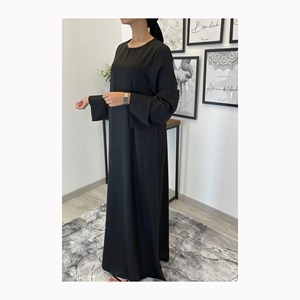 Kimono ample confortable abaya ouverte femmes musulmanes dolman manche broderie abaya avec crêpe - Product Image 5