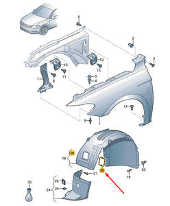 Housse de protection en arc pour compatible avec Volkswagen Passat B8 B8.5 OEM 3G0805777A - Product Image 5