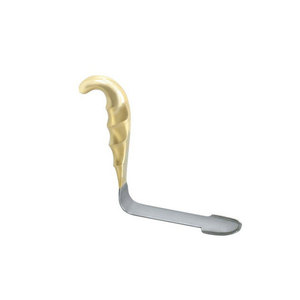 Rétracteur chirurgical pour chirurgie mammaire, 36 mm, dents spatulées, manche en acier inoxydable plaqué or, certifié CE, instrument chirurgical manuel - Product Image 4
