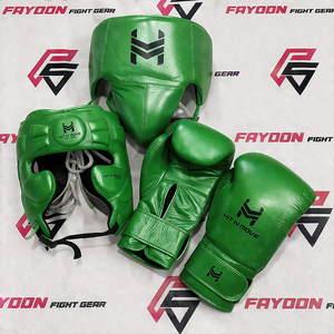 Nouveau design, best-seller, kit de sparring de boxe rose personnalisé Hit N Move, cuir de vache véritable, ensemble d'entraînement de MMA rose - Product Image 6