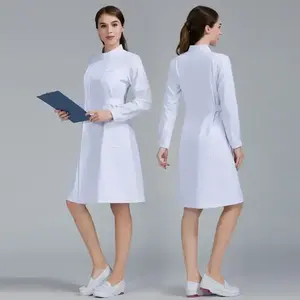 กระโปรงสครับผ้าฝ้ายโพลีเอสเตอร์คุณภาพสูงสำหรับโรงพยาบาลชุดขัดผิวสำหรับพยาบาลและแพทย์ - Product Image 4