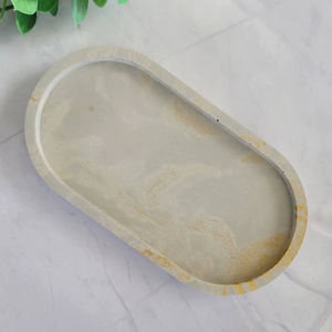 Bandeja de Mármol de Diseño Moderno para Decoración Festiva, Exhibición de Velas, Flores, Diyas y Detalles Decorativos con Elegancia - Product Image 1