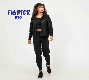 Coupe confortable, sweat à capuche à manches longues, ourlet côtelé, manchette côtelée, vêtements d'extérieur, tenue de voyage, ensemble de style de vie, vêtements de salon, - Product Image 3