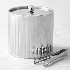 Hammered Stainless Steel <b>Ice</b> <b>Bucket</b> with Handle and Lid Elegant Insulated Design for Home Bar Parties and Luxury Gifting - Product Image 4