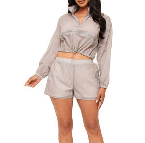 Survêtement d'hiver pour femmes personnalisé, sport de plein air, 100% polyester, imperméable, coupe-vent, imprimé par transfert thermique, séchage rapide - Product Image 1