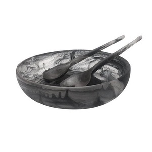 Tazón de servicio de remolino de resina de mármol, precio al por mayor, diseño elegante hecho a mano para cocina, mesa de comedor, decoración moderna a la venta - Product Image 6