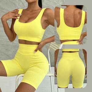 Drop Shoulder 2 Piece Set Joggers Pants Sweatshirt With Sweatpants Blank Hoodies oversized New Yoga Women Bra Underwear - Product Image 1