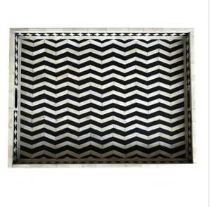 BOOST INLAY TRAY PLATEAU DE SERVICE FAIT À LA MAIN LUXE Os Incrustation Ramadan Petit Déjeuner Alimentaire Fruits Café Thé Plateau Décoratif - Product Image 5