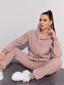 2025 conjuntos de dos piezas, trajes para correr, venta al por mayor, chándales de invierno de algodón y lana para mujer, conjuntos de cantidades a granel a bajo precio - Product Image 6