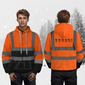 Working Safety Wear Men's Reflective Safety Hoodie for <b>Sale</b> Long Sleeve Safety Hoodie Custom Construction Breathable Hoodie - Product Image 3