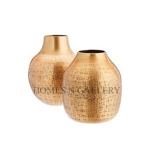 New Arrival Antique Modern Design Golden Metal Iron <b>Flower</b> Vase & Pots Amazing Low Price for Garden Use in India - Product Image 2