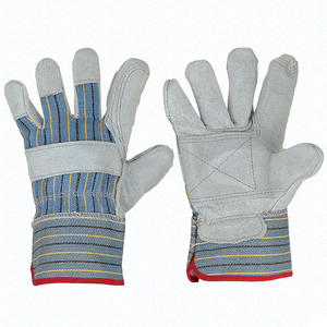 Guantes DE TRABAJO Canadian Rigger Guantes de seguridad de trabajo de cuero con puño de goma de Palma de cuero dividido de vaca - Product Image 4
