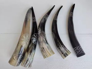 <b>Viking</b> <b>Horn</b> Authentic Drinking <b>Horn</b> Mead Handcrafted Polished Eco-Friendly Animal Medieval Norse Ox <b>Horn</b> by Crescent Crafts - Product Image 2