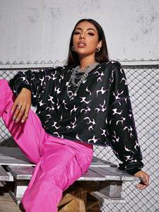 เสื้อฮู้ดสวมหัวแขนยาวสำหรับผู้หญิงผ้าฝ้าย100% สีทึบแฟชั่นฤดูหนาวพิมพ์ลายมีฮู้ด - Product Image 6