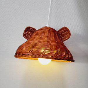 Pendentif enfant en rotin écologique pour chambre d'enfant meilleur vendeur mignon bébé lustre lumière couverture - Product Image 1