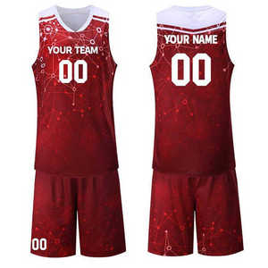 Conjuntos de Uniformes de Baloncesto Sublimados Personalizados Profesionales Unisex, Tallas Grandes, Transpirables, Antibacterianos, 100% Poliéster, Manga Corta - Product Image 4