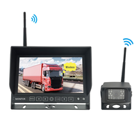 Système de surveillance numérique sans fil avec écran IPS 7 pouces et vision nocturne | Caméra de recul 4 canaux avec enregistrement DVR, portée 200 m, pour camping-car et remorque à chevaux, IP69K