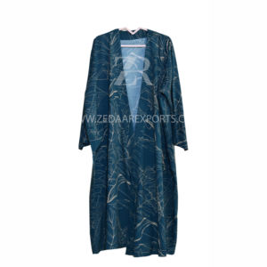 100% Cotton Floral Printed Kimono Robe Summer Long Sleepwear Nightwear with Loose Silhouette Vacation Style <b>Kaftan</b> Robe - Product Image 2