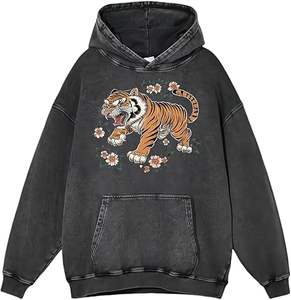 Sudadera con Capucha Ultra Pesada 100% Algodón, 600 Gsm, Suave, de Lujo, Diseño Personalizado, Impresión Serigrafiada Desgastada, Bordado con Pedrería - Product Image 2