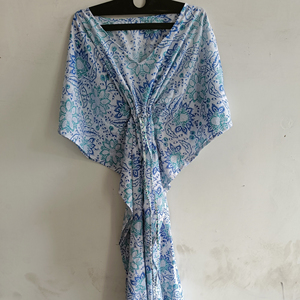 ยอดนิยมชุดสตรีชุดอินเดียแฮนด์เมดฟาริดา Kahlo Kaftan ยาวผ้าฝ้าย Kaftan ผ้าคลุมคืนสวมใส่ Kaftan ผู้หญิงเสื้อผ้า - Product Image 2