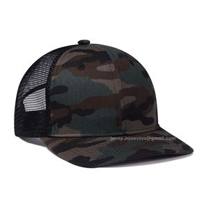 Vente en gros de chapeaux camouflage personnalisés 6 panneaux casquettes de camionneur dos en maille casquettes légères et respirantes chasse Sport Gorras ODM OEM Design Logo - Product Image 1