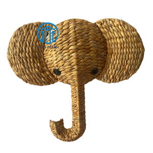 Usine Jacinthe d'eau Éléphant Décoration murale Jacinthe naturelle Décoration murale Forme animale Belle jacinthe Tenture murale - Product Image 1