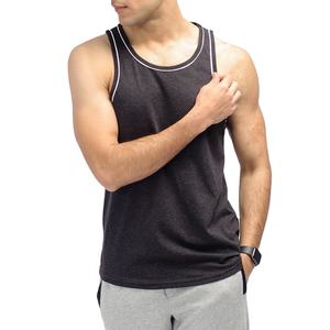 Camisetas sin mangas de algodón orgánico de color liso al por mayor para entrenamiento muscular, gimnasio, correr, fitness y deportes para hombre - Product Image 2