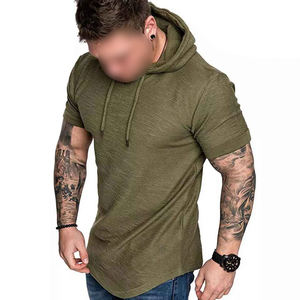 Vente en gros de sweats à capuche à manches mi-longues 100% coton pour hommes, sweat-shirt d'hiver solide à capuche respirante de différentes couleurs - Product Image 5