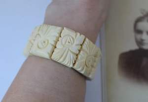 Bracelets en os naturel pour femmes et filles, design animal sculpté à la main, couleur personnalisée, imperméable, bijoux de mode de haute qualité - Product Image 5