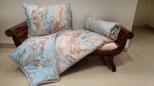 Edredón marino de otoño 100% gasa de algodón hecho a mano Reversible transpirable ecológico edredón personalizable 92 'X 88' pliegues de mano - Product Image 3