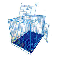 Vente en gros de cages pliantes en métal pour chiens, multicolore, deux portes, pour l'extérieur, grandes cages pour animaux de compagnie, caisse pour chiens